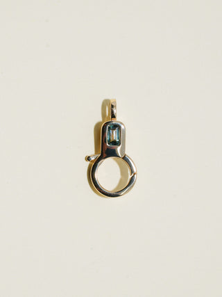 Pink Tourmaline Lobby Clasp in Yellow 10k Gold