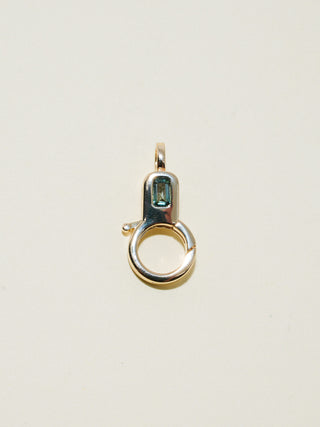 Pink Tourmaline Lobby Clasp in Yellow 10k Gold