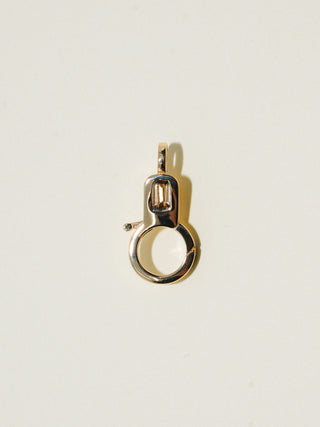 Yellow Tourmaline Lobby Clasp in Yellow 14k Gold