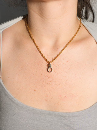 Yellow Tourmaline Lobby Clasp in Yellow 14k Gold