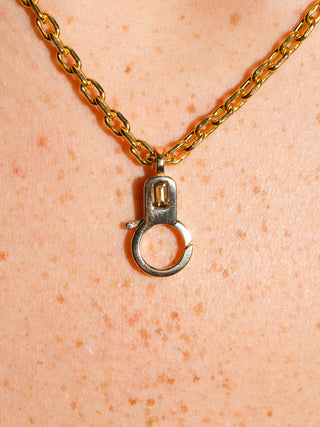 Yellow Tourmaline Lobby Clasp in Yellow 14k Gold