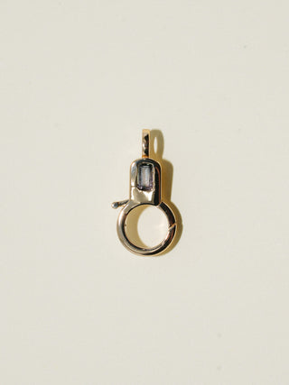 Bi-Color Tourmaline Lobby Clasp in Yellow 14k Gold