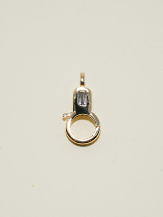 Bi-Color Tourmaline Lobby Clasp in Yellow 14k Gold