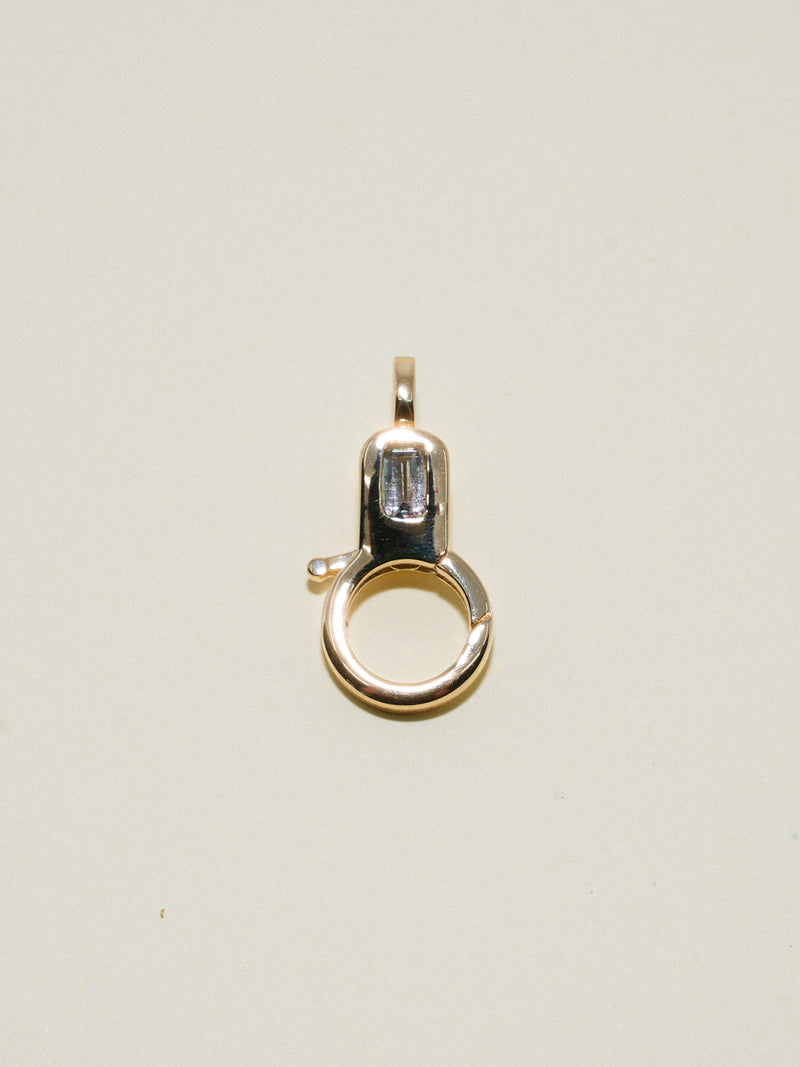 Bi-Color Tourmaline Lobby Clasp in Yellow 14k Gold