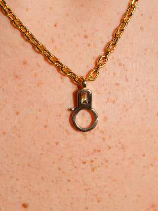Bi-Color Tourmaline Lobby Clasp in Yellow 14k Gold