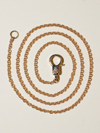 White Diamond Tildy Necklace in Yellow 14k Gold