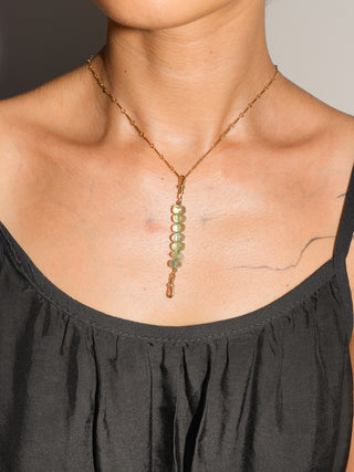Zenith Fluorite Connector in Yellow 14k Gold