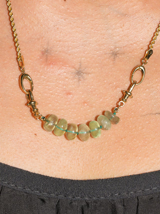 Zenith Fluorite Connector in Yellow 14k Gold