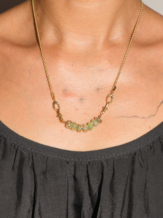 Zenith Fluorite Connector in Yellow 14k Gold