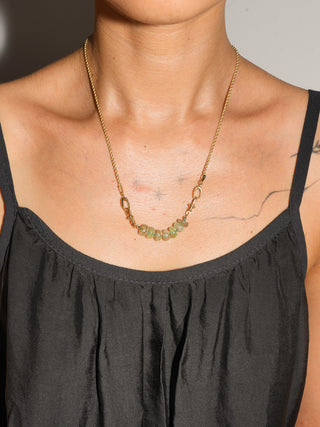 Zenith Fluorite Connector in Yellow 14k Gold