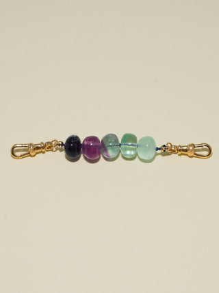 Butterfly Pea Fluorite Connector in Yellow 14k Gold