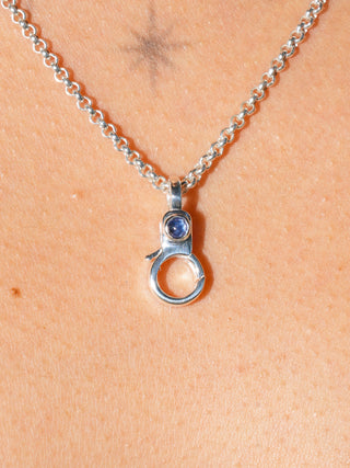 Sapphire Mini Jelly Lobby Clasp in Sterling Silver