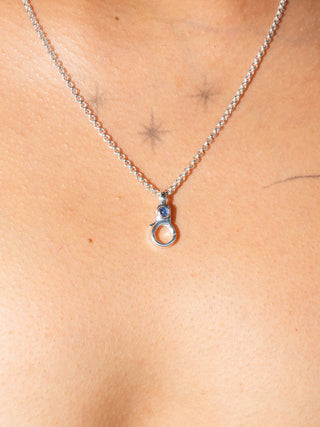 Sapphire Mini Jelly Lobby Clasp in Sterling Silver