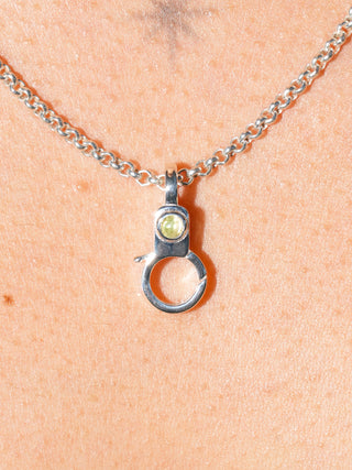 Peridot Mini Jelly Lobby Clasp in Sterling Silver