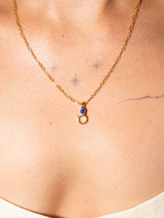 Lapis Mini Jelly Lobby Clasp in Gold Vermeil