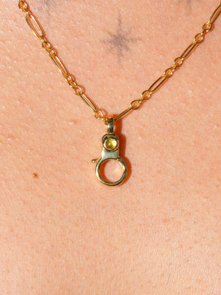 Peridot Mini Jelly Lobby Clasp in Gold Vermeil