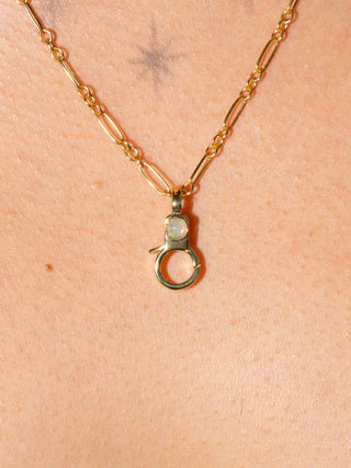 Opal Mini Jelly Lobby Clasp in Gold Vermeil