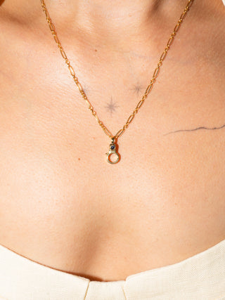 Sapphire Mini Jelly Lobby Clasp in Gold Vermeil