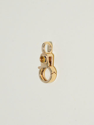 Citrine Mini Jelly Lobby Clasp in Yellow 14k Gold