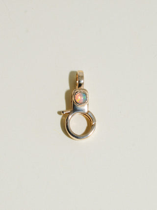 Opal Mini Jelly Lobby Clasp in Yellow 14k Gold