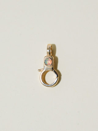 Opal Mini Jelly Lobby Clasp in Yellow 14k Gold