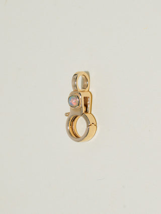 Opal Mini Jelly Lobby Clasp in Yellow 14k Gold