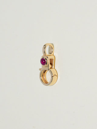 Ruby Mini Jelly Lobby Clasp in Yellow 14k Gold