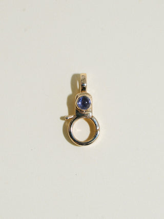Sapphire Mini Jelly Lobby Clasp in Yellow 14k Gold