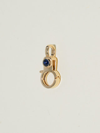 Sapphire Mini Jelly Lobby Clasp in Yellow 14k Gold