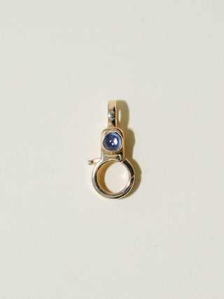 Sapphire Mini Jelly Lobby Clasp in Yellow 14k Gold