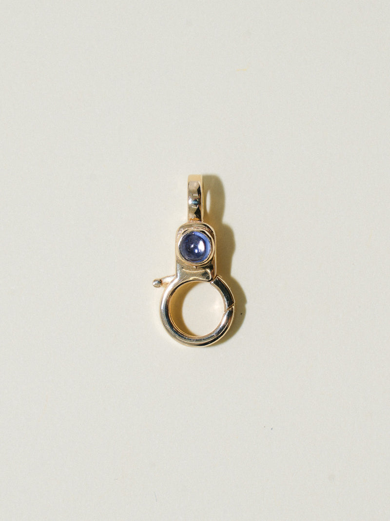 Tanzanite Mini Jelly Lobby Clasp in Yellow 14k Gold