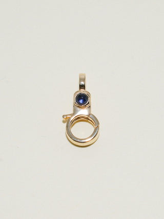 Sapphire Mini Jelly Lobby Clasp in Yellow 14k Gold