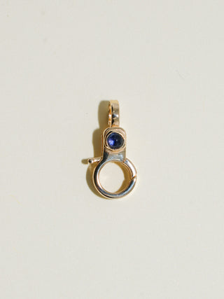 Sapphire Mini Jelly Lobby Clasp in Yellow 14k Gold