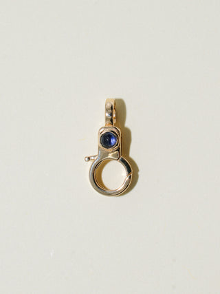 Sapphire Mini Jelly Lobby Clasp in Yellow 14k Gold