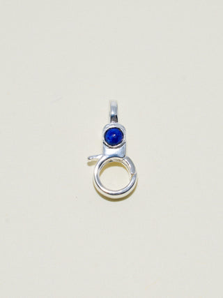 Lapis Mini Jelly Lobby Clasp in Sterling Silver