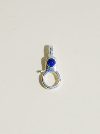 Lapis Mini Jelly Lobby Clasp in Sterling Silver