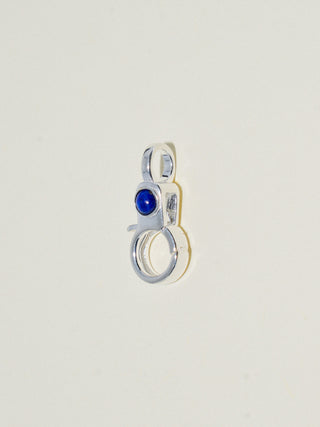 Lapis Mini Jelly Lobby Clasp in Sterling Silver