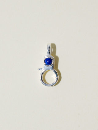 Lapis Mini Jelly Lobby Clasp in Sterling Silver