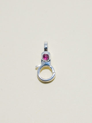 Pink Tourmaline Mini Jelly Lobby Clasp in Sterling Silver