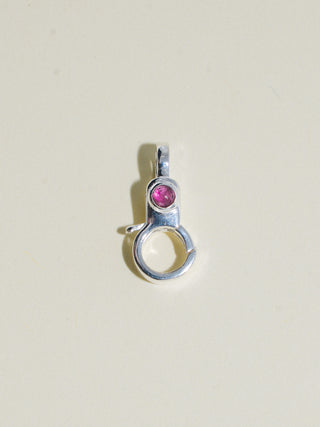 Pink Tourmaline Mini Jelly Lobby Clasp in Sterling Silver