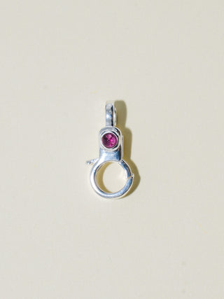 Pink Tourmaline Mini Jelly Lobby Clasp in Sterling Silver