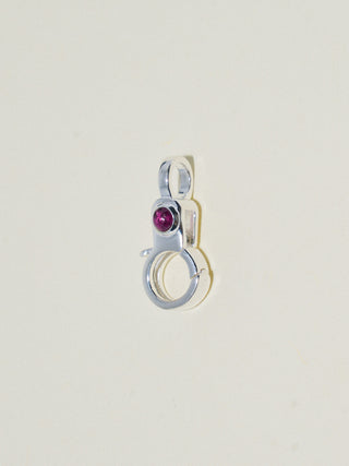 Pink Tourmaline Mini Jelly Lobby Clasp in Sterling Silver