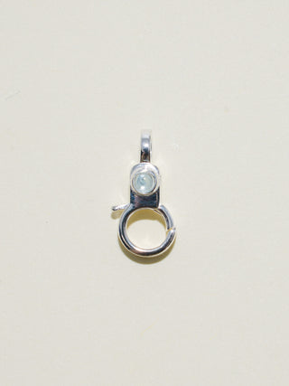 Sky Blue Topaz Mini Jelly Lobby Clasp in Sterling Silver