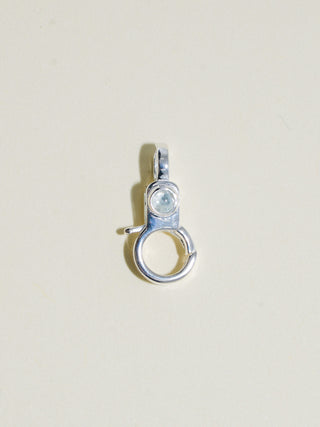 Sky Blue Topaz Mini Jelly Lobby Clasp in Sterling Silver