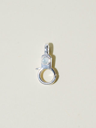 Sky Blue Topaz Mini Jelly Lobby Clasp in Sterling Silver