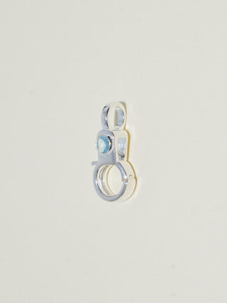 Sky Blue Topaz Mini Jelly Lobby Clasp in Sterling Silver