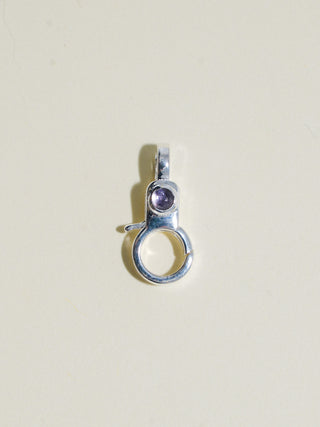 Tanzanite Mini Jelly Lobby Clasp in Sterling Silver