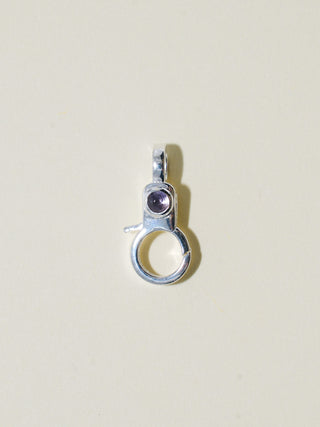 Tanzanite Mini Jelly Lobby Clasp in Sterling Silver