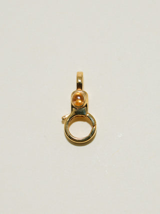 Citrine Mini Jelly Lobby Clasp in Gold Vermeil