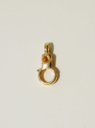 Citrine Mini Jelly Lobby Clasp in Gold Vermeil